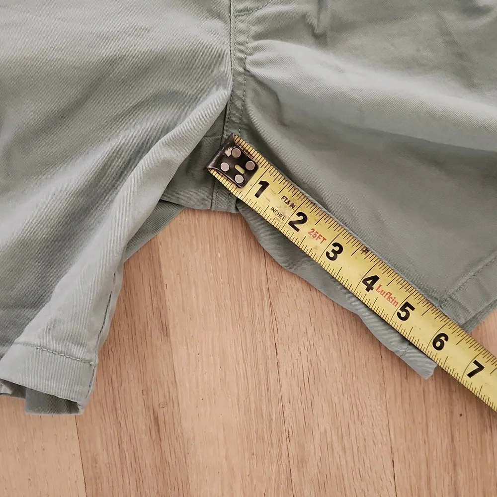 Gap Kids Boys Elastic Waistband Stretch Soft Twill Shorts Granite Green Size XL